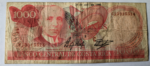 Billete Costa Rica 1000 Colones Serie C 