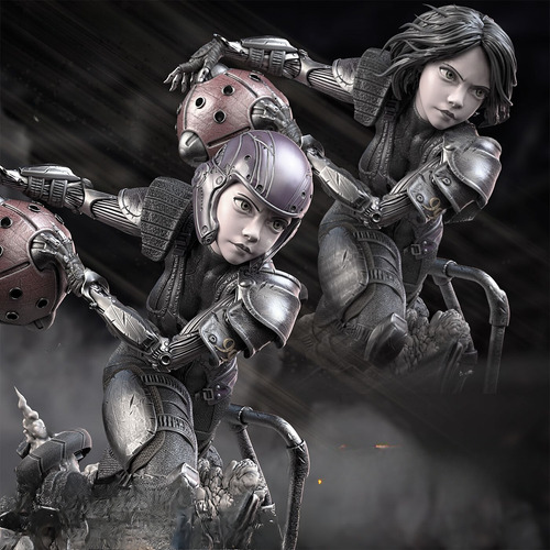 Action Figure Alita Battle Angel - Sanix Sem Pintura! Leia!