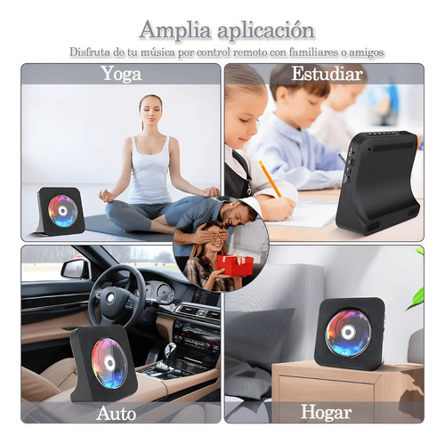 Reproductor Cd & Bluetooth Portátil Con Bocina Estéreo Negro