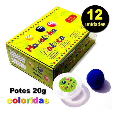 Massinha Modelar Maluca Pula Pula Cores Slime Soft C/12