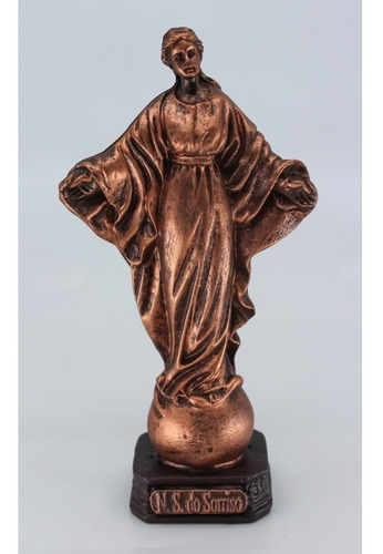 Imagem Nossa Senhora Do Sorriso - Resina - 15 Cm Cor Bronzeado