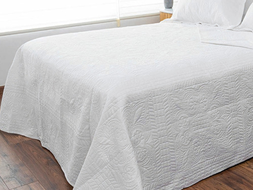 Colcha Gala Blanca Doble Vista Queen Size