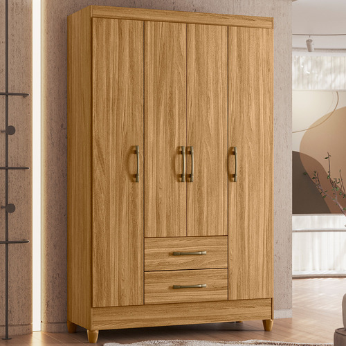 Placard Ropero 4 Puertas - Estantes - 111x182x047 - Paraty