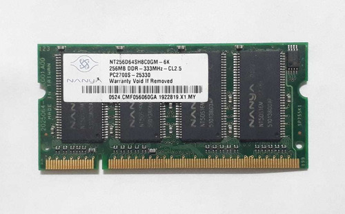 Memoria Notebook Nanya Ddr2 256mb