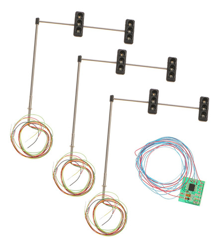 4 X 3pcs Juegos De Modelo 70mm Luces De Señales Tráfico