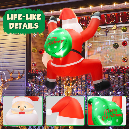Decoración Inflable De Navidad 6 Pies Con Luces Led