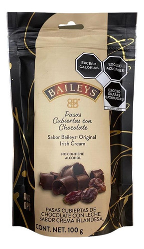 Pasas Cubiertas De Chocolate Sabor Baileys Irish Cream 100g 