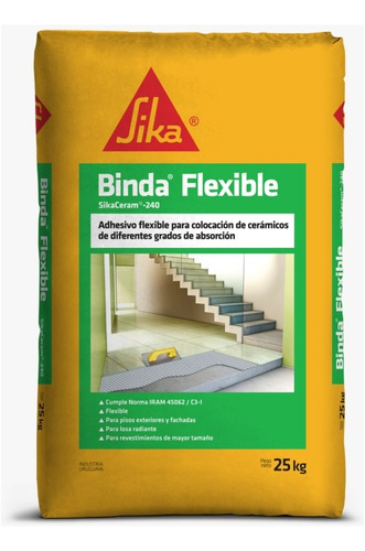 Binda Flexible Sika 25kg Adhesivo Para Ceramicos - Emat