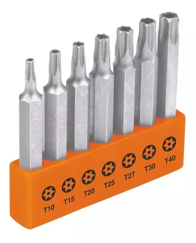 Juego Puntas 2' Torx 7 Pz C/seguro Truper 17813