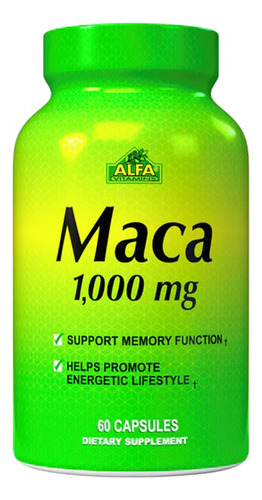 Maca 1000mg 60 Cápsulas Alfa Vitamins