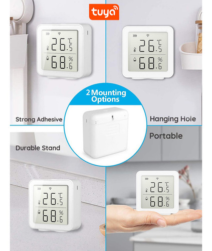 Tuya Wifi Smart Digital Higrómetro Inalámbrico De Temperatur