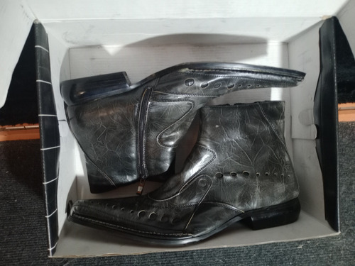 Zapatos Priamo Estilo Italiano Gris Oscuro 42