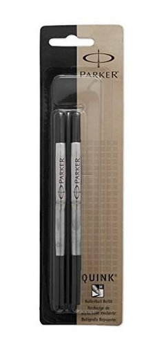 Parker Quink Rollerball Pluma De Tinta Recargas, Medio, Negr