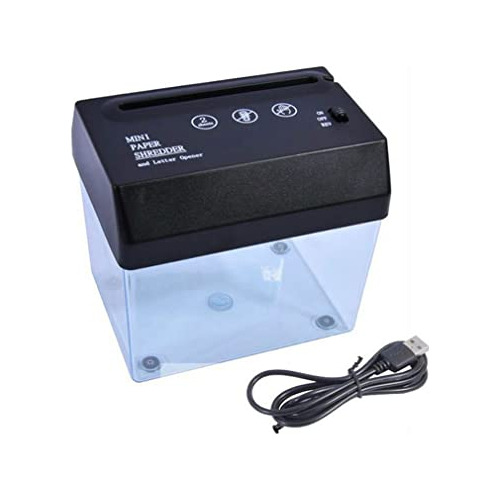 Usb Paper Shredder A6 Paper Cutter With Letter Opener M...