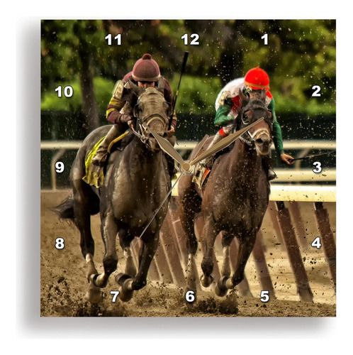 3drose Dpp__2 Dos Caballos Y Jinetes Que Corren A La Línea D
