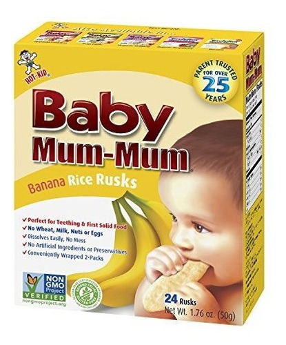 Baby Mummum Rice Rusks 24 2 Piezas Plátano Paquete De 6