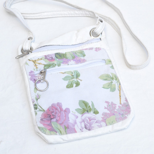 Cartera Chica Cuerina Blanca Mujer Usada Vintage 09_121