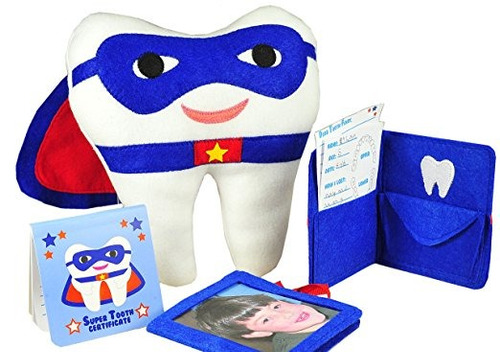 Tooth Fairy Superhero Almohada Con La Libreta Y Del Recuerdo