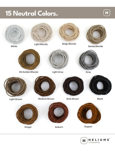 Gomas Elásticas Para Cabello Fino Heliums, Negras, De 2 Mm,