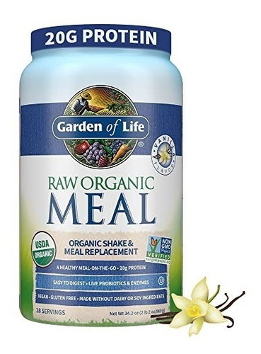 Alimento Orgánico Crudo Meal Garden Of Life (907 G) Sabor Vainilla