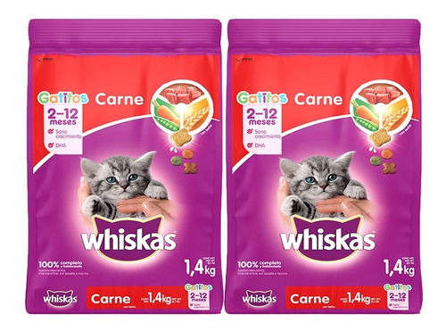 Whiskas Alimento Gatitos 1.4kg X 2 Packs