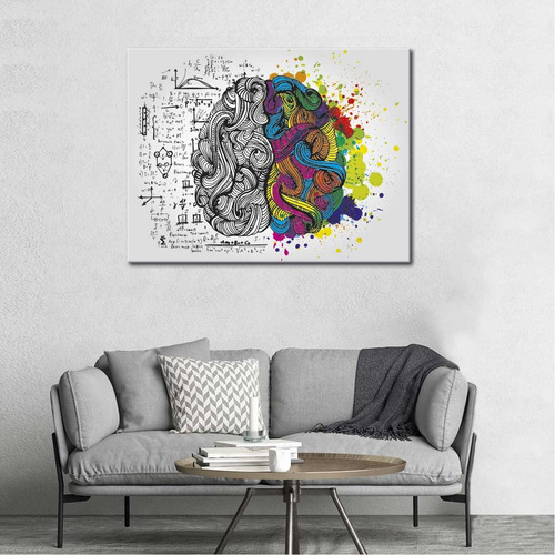 Cuadro Canvas Psicologia Psiquiatria Cerebro Humano 90x60