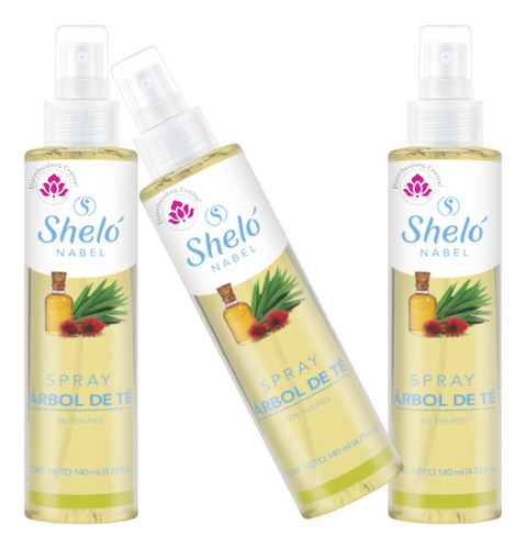 Spray Arbol De Te Para Pies Shelo Nabel® 3 Piezas 140ml.