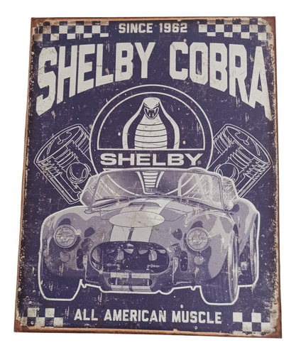 Shelby Cobra Vintage Cartel Decorativo Lamina