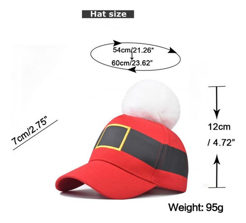 Gorro De Navidad Gorra De Béisbol Con Bola De Pelo
