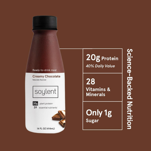 Soylent Batido De Reemplazo De Comida De Chocolate Cremoso A