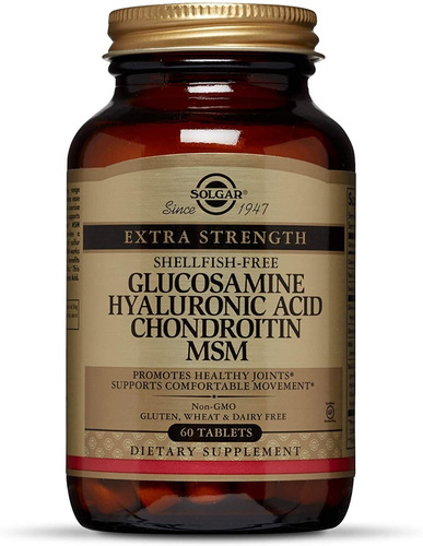 Glucosamina Ácido Hialurónico Condroitina Msm - Solgar
