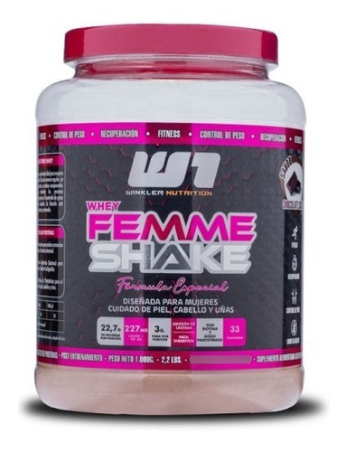 Proteina Mujer Whey Femme Shake 1kg Winkler Nutrition +