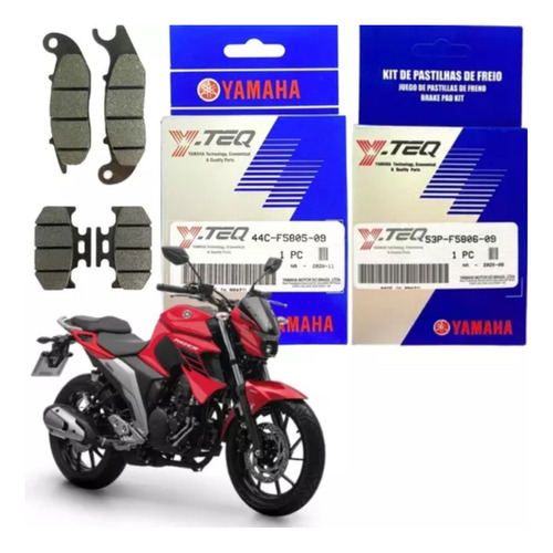 Kit Pastilha Freio Fazer 250 Fz25 2019 2020 2021 2022 2023 