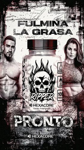 Quemador De Grasa Hexacore Ripper 100 Tab Usa Envio Gratis