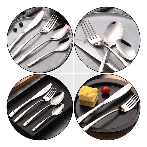 Cuchillo De Acero Inoxidable, Tenedor, Cuchara, Carne