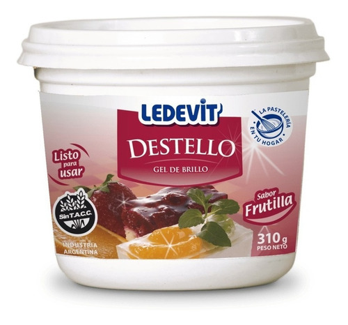 Destello Frutilla Para Tortas 310g - Ledevit