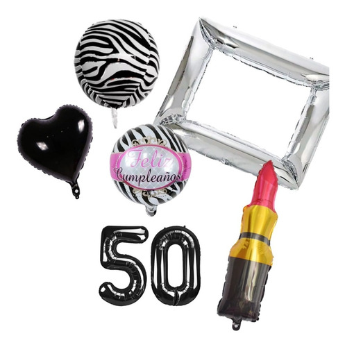 Pack De Globos 50 Años, Mujer 