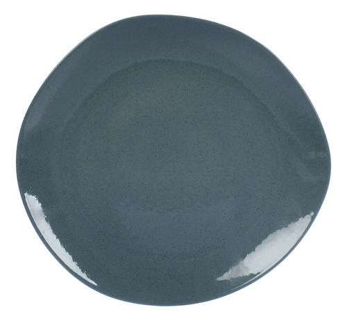 Plato Playo Artesanal  Irregular Porcelana Grande 30 Cm Rust