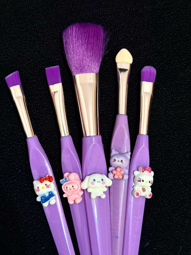 Brocha De Maquillaje Con Dibujos Animados 5pcs X3 Set Surtidos