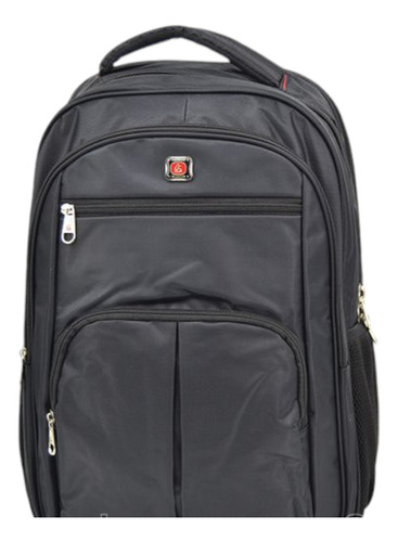 Mochila Deportiva Urbana Reforzada Chenson Color Negro Diseño De La Tela Lisa