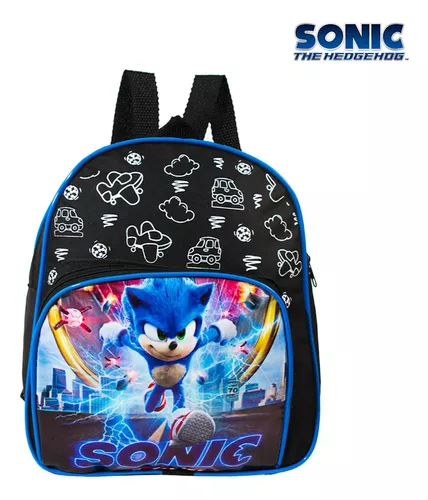 Kit Sonic Mochila Infantil Pequena Runner Filme De Costa