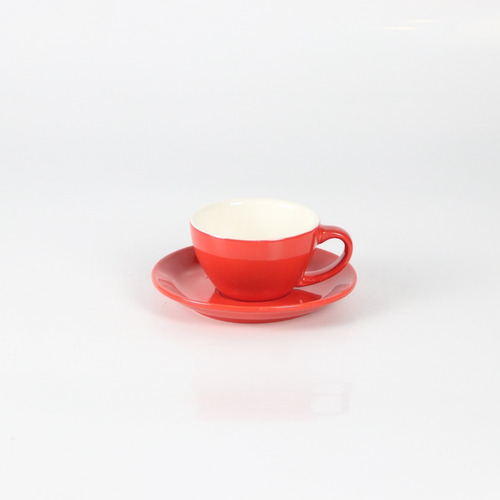 Taza Y Plato De Colores Ideal Arte Latte 250 Ml - Linea Oslo