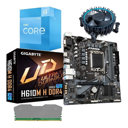 Combo Board H610m Procesador Intel Core I3 12100 Ram 16gb Pc