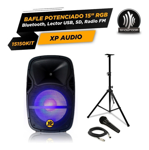 Imagen 5 de 8 de Kit Karaoke Parlante Activo 15 150w + Tripode + Microfono