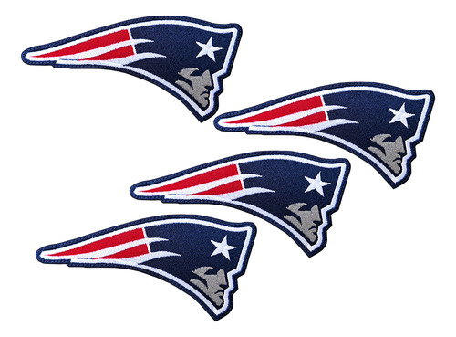 New England Pats Nfl Parches Bordados 4x$349 Plancha Y Pega