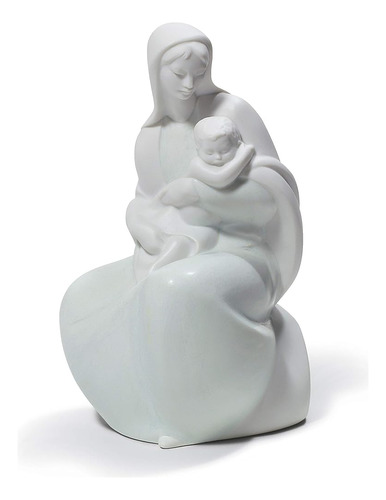 Figura De La Virgen Con Los Niños De Lladró. Figura De Porce