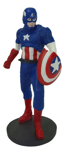 Boneco Capitão América Resina Estátua Marvel Action Figure