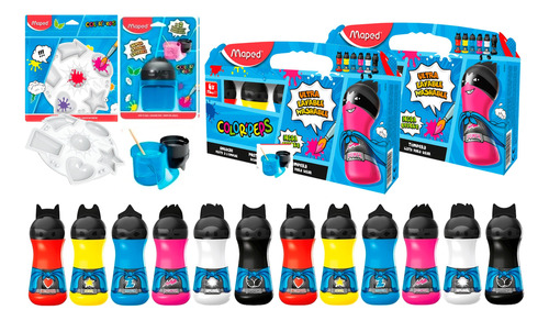 Super Set X 2 Valijita Tempera Maped Color Peps + Accesorios