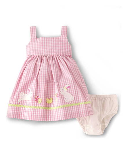 Gymboree Vestido Bordado Sin Mangas Para Beb Nia, Rosado (pi