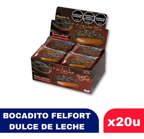 Bocadito Felfort Dulce De Leche Medallon X20u